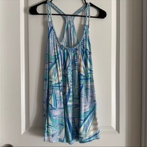 Lilly Pulitzer Aboat Time Aleida Tunic Tank Top Size Large